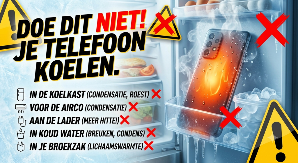 Hete telefoon, wat je niet moet doen!