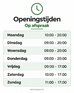 Openingstijden Phone Repairs Den Bosch